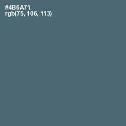#4B6A71 - Blue Bayoux Color Image