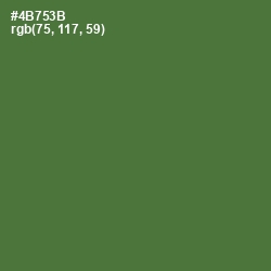 #4B753B - Chalet Green Color Image