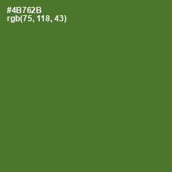 #4B762B - Chalet Green Color Image