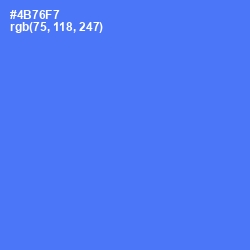 #4B76F7 - Royal Blue Color Image
