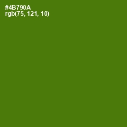 #4B790A - Green Leaf Color Image