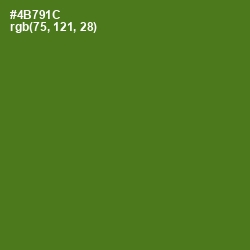 #4B791C - Green Leaf Color Image