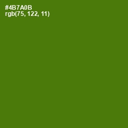 #4B7A0B - Green Leaf Color Image