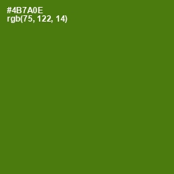 #4B7A0E - Green Leaf Color Image