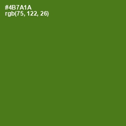 #4B7A1A - Green Leaf Color Image