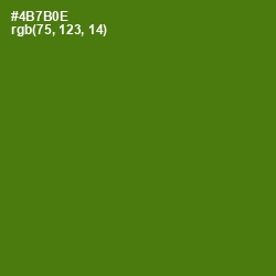 #4B7B0E - Green Leaf Color Image