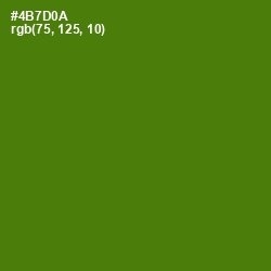 #4B7D0A - Green Leaf Color Image