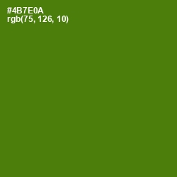 #4B7E0A - Green Leaf Color Image