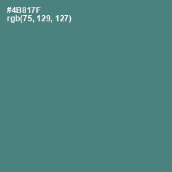 #4B817F - Viridian Color Image