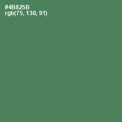 #4B825B - Hippie Green Color Image