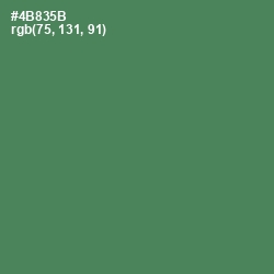 #4B835B - Hippie Green Color Image