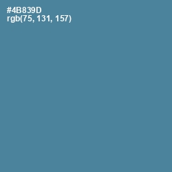 #4B839D - Smalt Blue Color Image