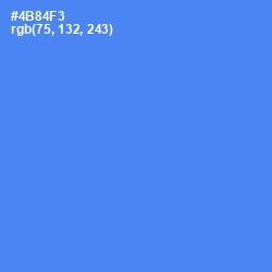 #4B84F3 - Havelock Blue Color Image