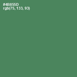 #4B855D - Hippie Green Color Image