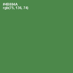 #4B884A - Hippie Green Color Image