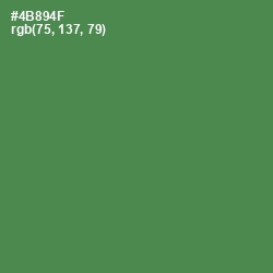 #4B894F - Hippie Green Color Image