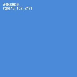 #4B89D9 - Havelock Blue Color Image