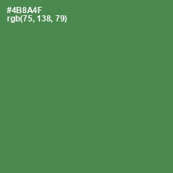 #4B8A4F - Hippie Green Color Image