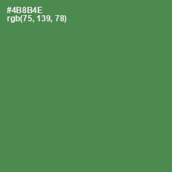 #4B8B4E - Hippie Green Color Image