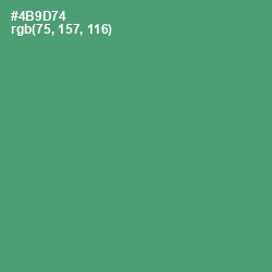 #4B9D74 - Viridian Color Image