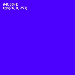 #4C00FD - Purple Heart Color Image