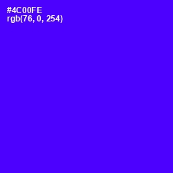 #4C00FE - Purple Heart Color Image