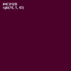 #4C012B - Barossa Color Image