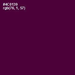 #4C0139 - Blackberry Color Image