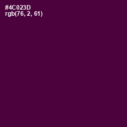 #4C023D - Blackberry Color Image