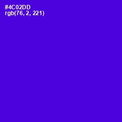 #4C02DD - Purple Heart Color Image