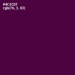 #4C033F - Blackberry Color Image