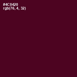 #4C0420 - Barossa Color Image