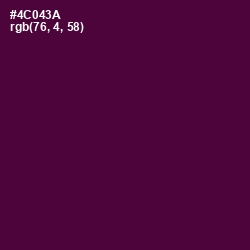 #4C043A - Blackberry Color Image