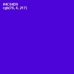 #4C04D9 - Purple Heart Color Image