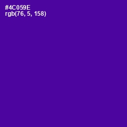#4C059E - Pigment Indigo Color Image
