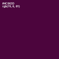 #4C063D - Blackberry Color Image