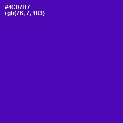 #4C07B7 - Purple Color Image