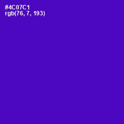 #4C07C1 - Purple Heart Color Image