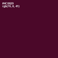 #4C0829 - Barossa Color Image