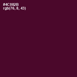#4C082B - Barossa Color Image