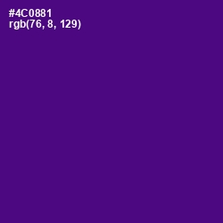 #4C0881 - Pigment Indigo Color Image