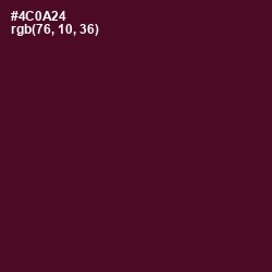 #4C0A24 - Barossa Color Image