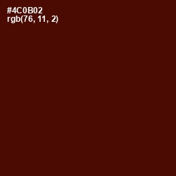 #4C0B02 - Mahogany Color Image