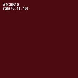 #4C0B10 - Cab Sav Color Image