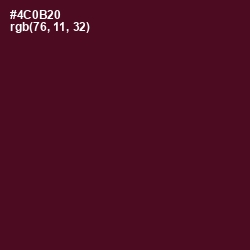 #4C0B20 - Barossa Color Image