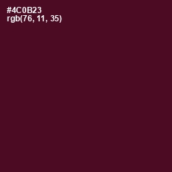 #4C0B23 - Barossa Color Image