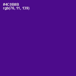 #4C0B8B - Pigment Indigo Color Image