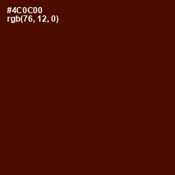 #4C0C00 - Mahogany Color Image