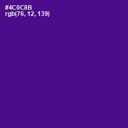 #4C0C8B - Pigment Indigo Color Image