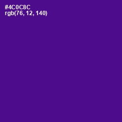 #4C0C8C - Pigment Indigo Color Image